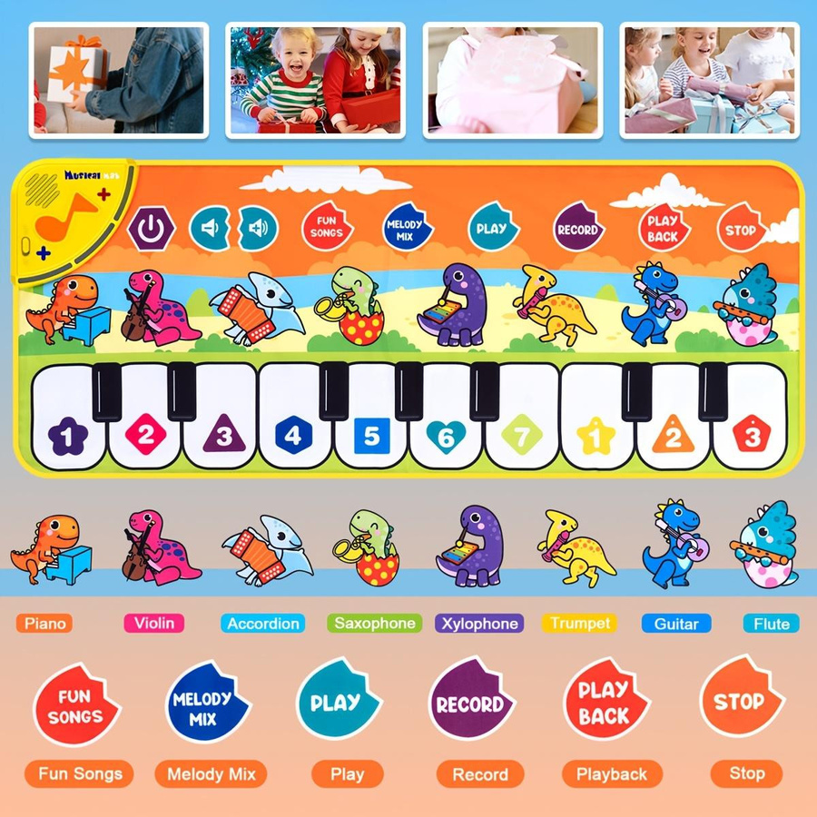 Linyi toy Musik Tier Stoff Klavier ab 3-6 Jahre - Bild 3