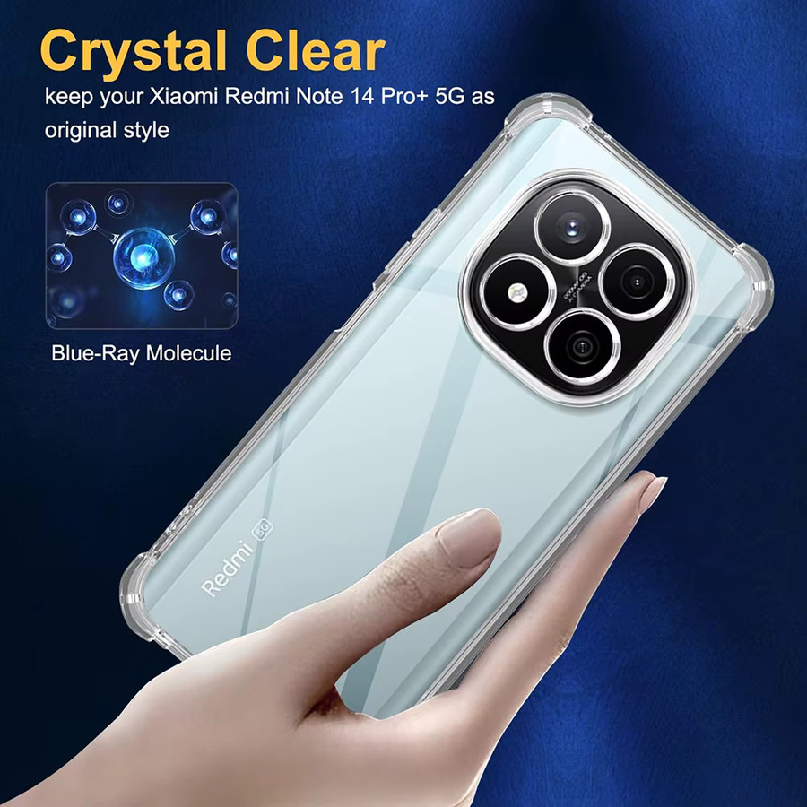 Stoßfeste transparente Airbag Schutzhülle für Xiaomi Redmi Note 14 Pro Plus 5G Case - Bild 4