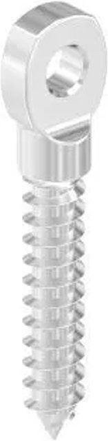 FeNau Augenschraube aus V4A Edelstahl mit Holzgewinde und flachem Kopf, Farbe: Silber, Durchmesser: 8 mm - Bild 1