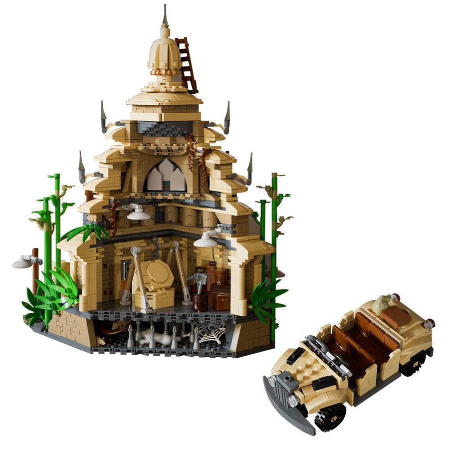 Gobricks Indiana Jones Abenteuer Der Tempel des Verbotenen Auges Truppentransport Fahrzeug Bausteine - Bild 1