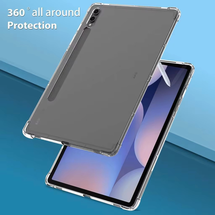 Stoßfeste TPU Schutzhülle für Samsung Galaxy Tab S9 S8 S7 S6 Lite S9 FE S9 Plus S8 Plus S7 Plus A9 A11 Plus A8 A7 Lite in Transparent - Bild 3