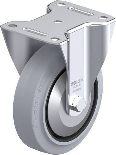 Blickle Bockrolle B-POEV 160KA-SG-FA in Schwarz-Grau mit 160 mm Rad-Durchmesser und 400 kg Tragfähigkeit - Bild 1