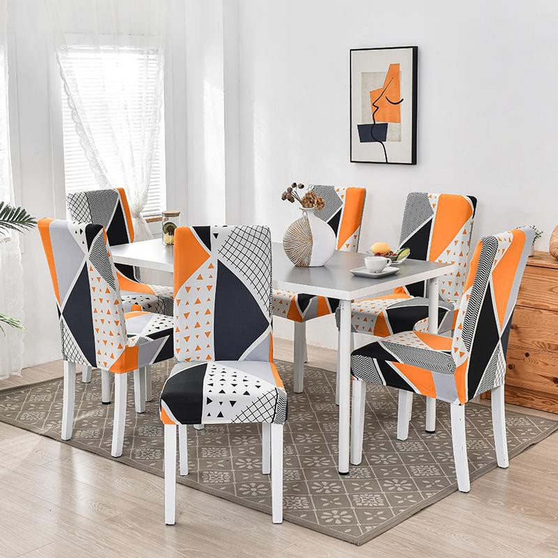Yiran Furniture Stuhlbezug mit buntem Grafikdruck, schmutzabweisend und kratzfest, Multicolor - Bild 1