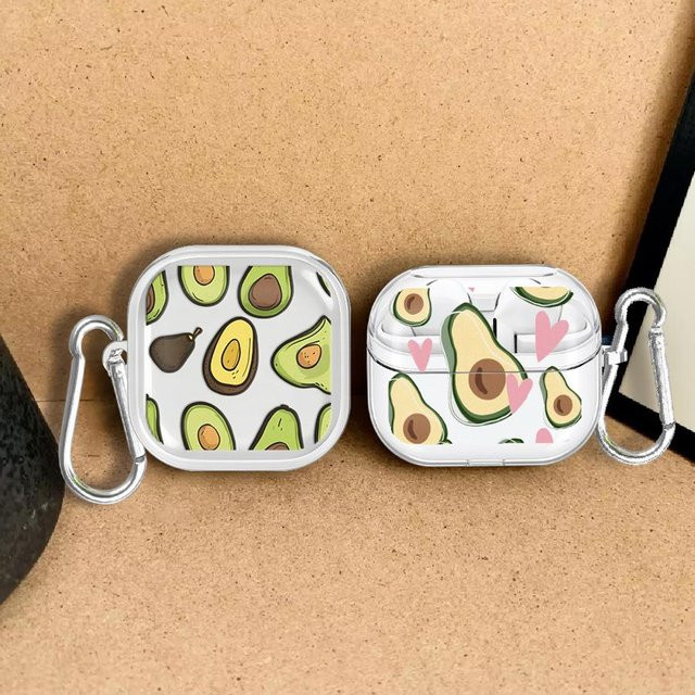 Transparentes Avocado Earphone Case Cover für Samsung Galaxy Buds 2 Live, Buds 4 Pro, Buds 3 FE, Buds 3 Pro - Bild 1