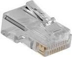 ACT RJ48 modularer Stecker 10P/10C für Flachbandkabel, transparent - Bild 1
