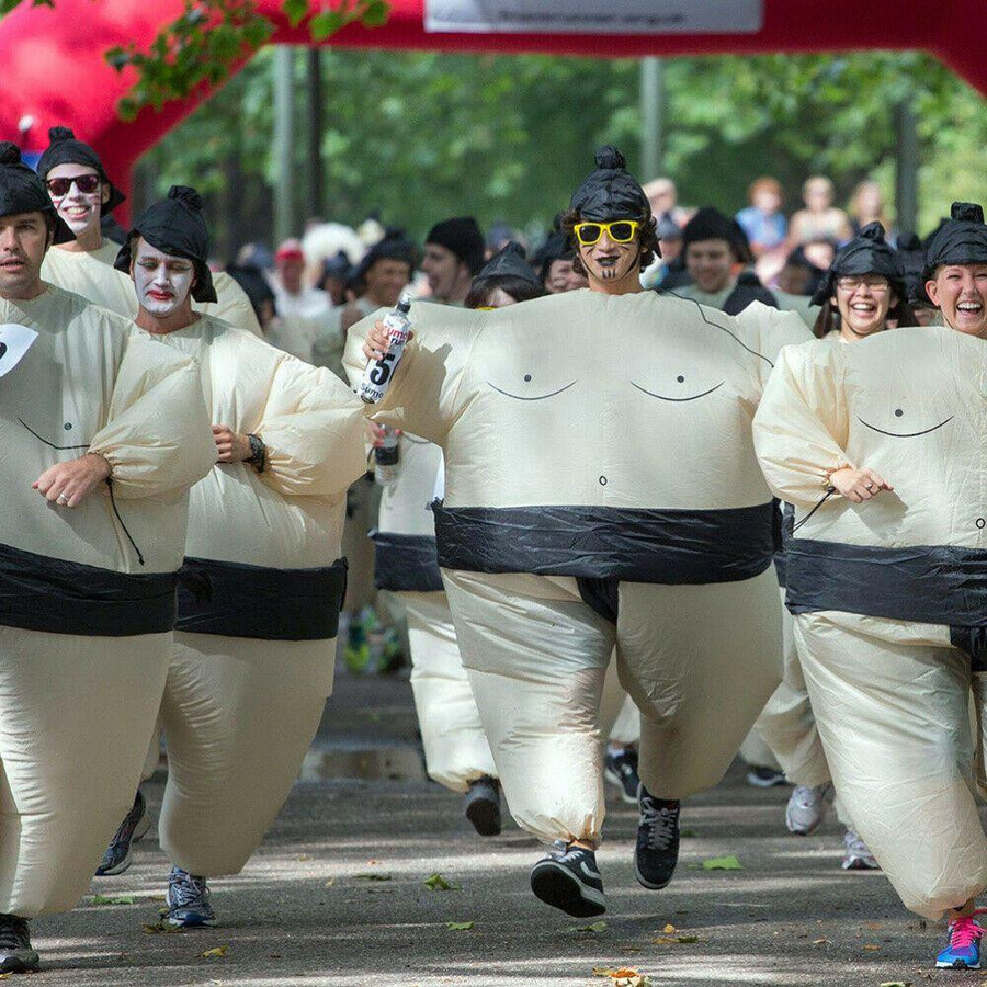 RushSike Sumo-Ringer Aufblasbares Kostüm Yellow - Bild 2