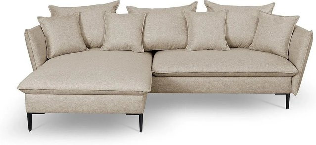 Pascal Morabito Schlafsofa Lazare in L-Form, Beige, Stoff, Breite: 258 cm - Bild 1
