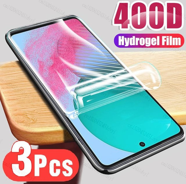 3er-Pack Hydrogel Displayfolie für Samsung Galaxy A04, A04s, A04e, A14, A24, A34, A54, M04, M14, M54, F04, F14, F54, transparent - Bild 1