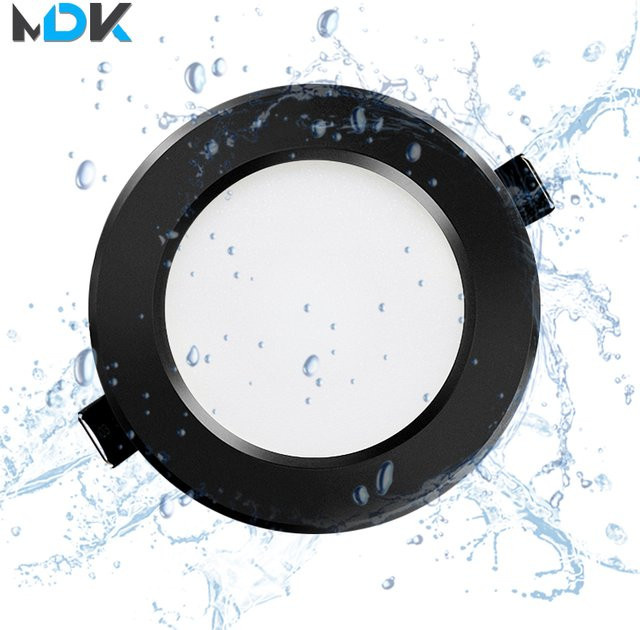 Teetealy LED-Downlight Deckenleuchte IP65 wasserdicht aus Aluminium in Schwarz - Bild 1