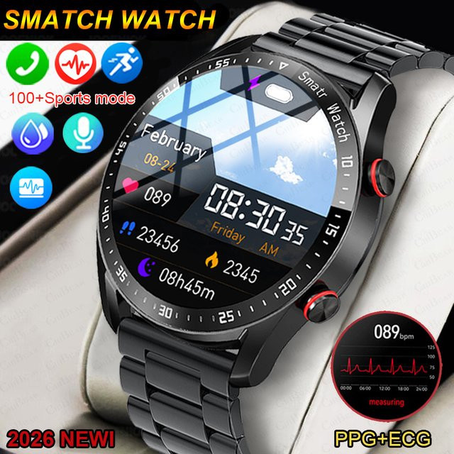 ChiBear Smartwatch, Schwarz, Unisex, GPS, Herzfrequenz, Wasserdicht - Bild 1