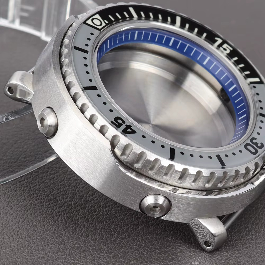 YEJIAOLAN Uhrengehäuse Edelstahl, 43 mm, Schwarz, Saphirglas, 200 m wasserdicht - Bild 2
