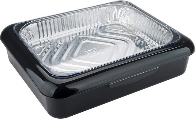 FEB.WIND Aluminiumfolien-Trägerpfannen mit Deckel in Silber und Weiß für Camping und Grillen - Bild 1