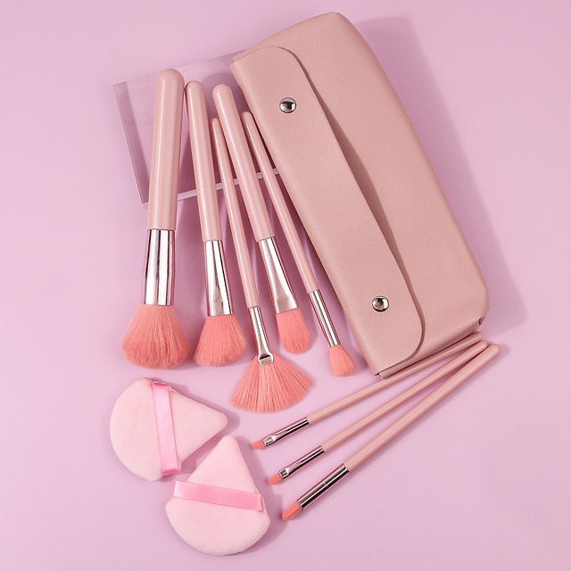 KOSSHOW Make-up-Pinsel-Set, 11-teilig, mit Puderquaste und Aufbewahrungstasche - Bild 1