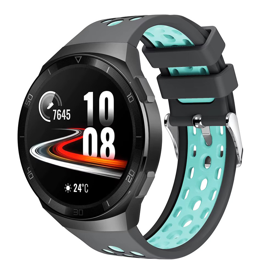 ZENHEO Uhrenarmband Silikon, 22 mm, Schwarz, Unisex - Bild 1