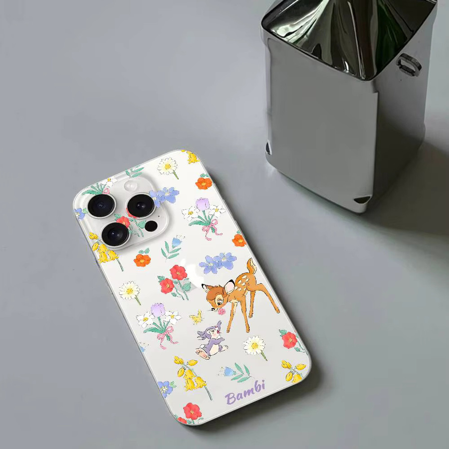 Deer B-Bambi Handyhülle für iPhone 17 16 15 14 13 12 11 Pro Max Plus X XR XS Transparent Weiche Schutzhülle - Bild 4