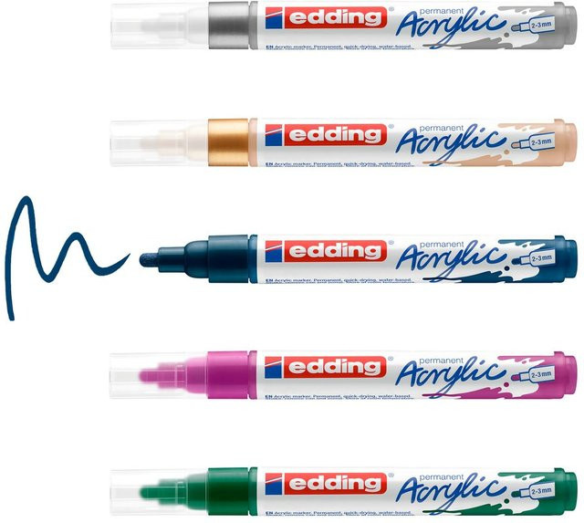 edding 5100 Acrylmarker Festlich, 5er-Set, Multicolor - Bild 1