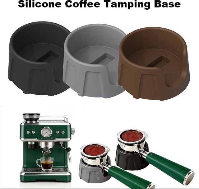 Ninja Silikon-Kaffeestampfer-Basis für Espresso ES601/ES701, Rutschfeste Tampingstation und Siebträgerhalter, Schwarz - Bild 1