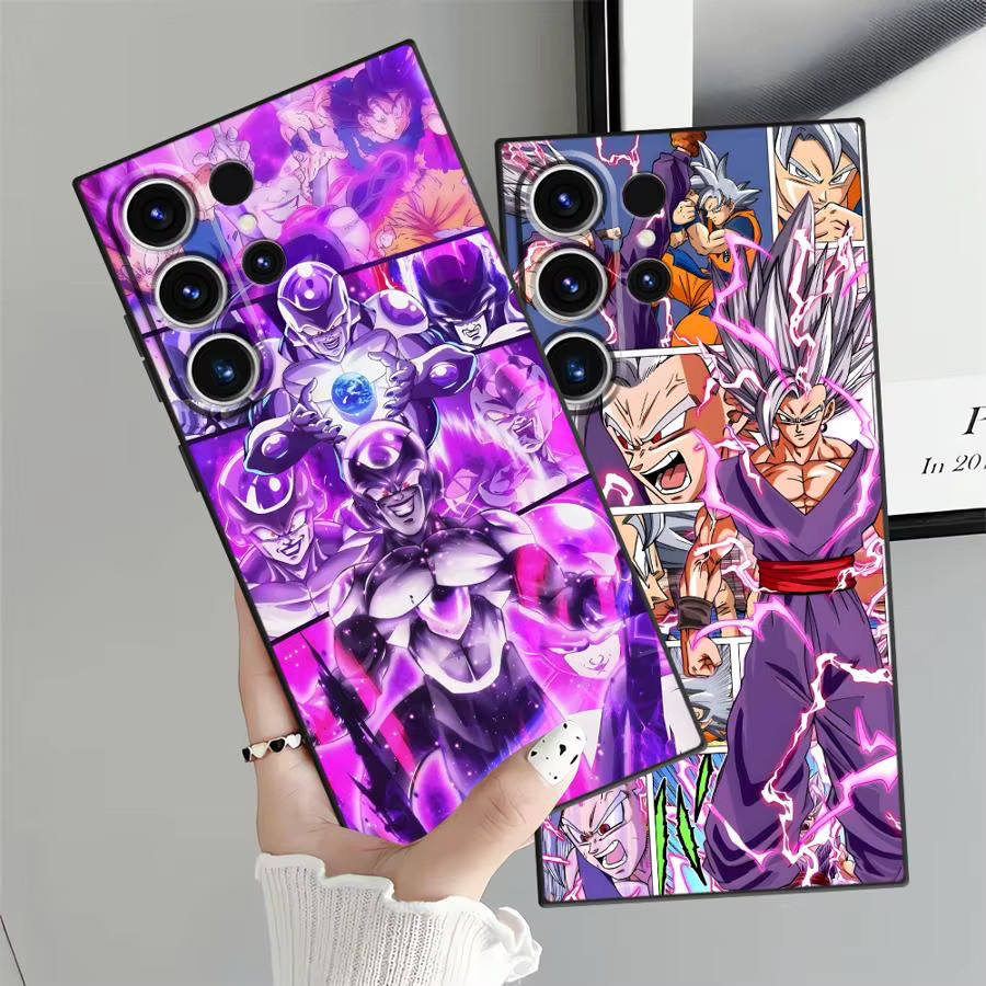 Dragon Ball Comic Handyhülle aus weichem Material in Schwarz für Samsung Galaxy S25 Edge, S20, S21 FE, S23 Ultra und S24 Plus - Bild 3