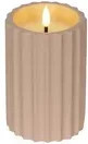 LUMINEO LED Kerze modern in Pink und Beige, Ø 8,5 cm x H 14 cm - Bild 1