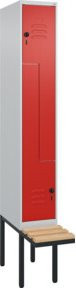 C+P Z-Spind Classic PLUS Sitzbank mit 2 Fächern und Sicherheits-Drehriegel, Buche-Hartholz, B/T/H: 212,0 x 30,0 x 81,5 cm - Bild 1