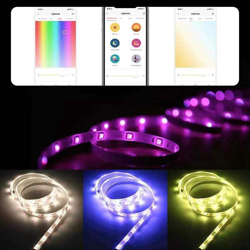 Yeelight LED Smart Strip Light 1S RGB WiFi LED Streifen, Länge: 2 m, kompatibel mit Apple HomeKit, Google Assistant, Amazon Alexa und Mi Home - Bild 2