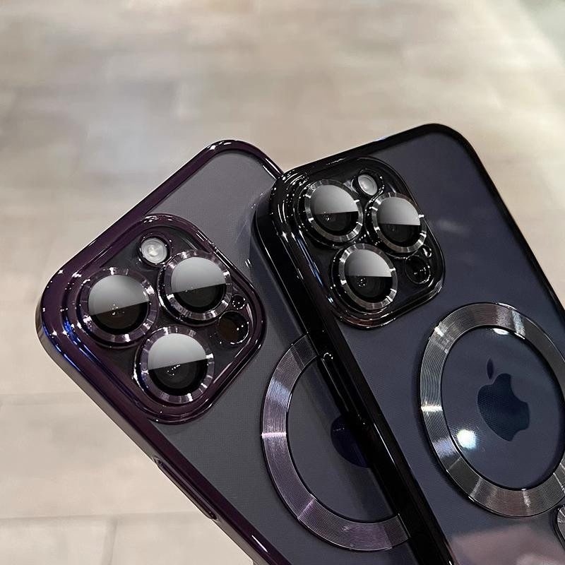 Yiran Silikonhülle für iPhone 15 Pro Max, transparentes Gehäuse mit Magnet für MagSafe-Laden und stoßfestem Schutz - Bild 3