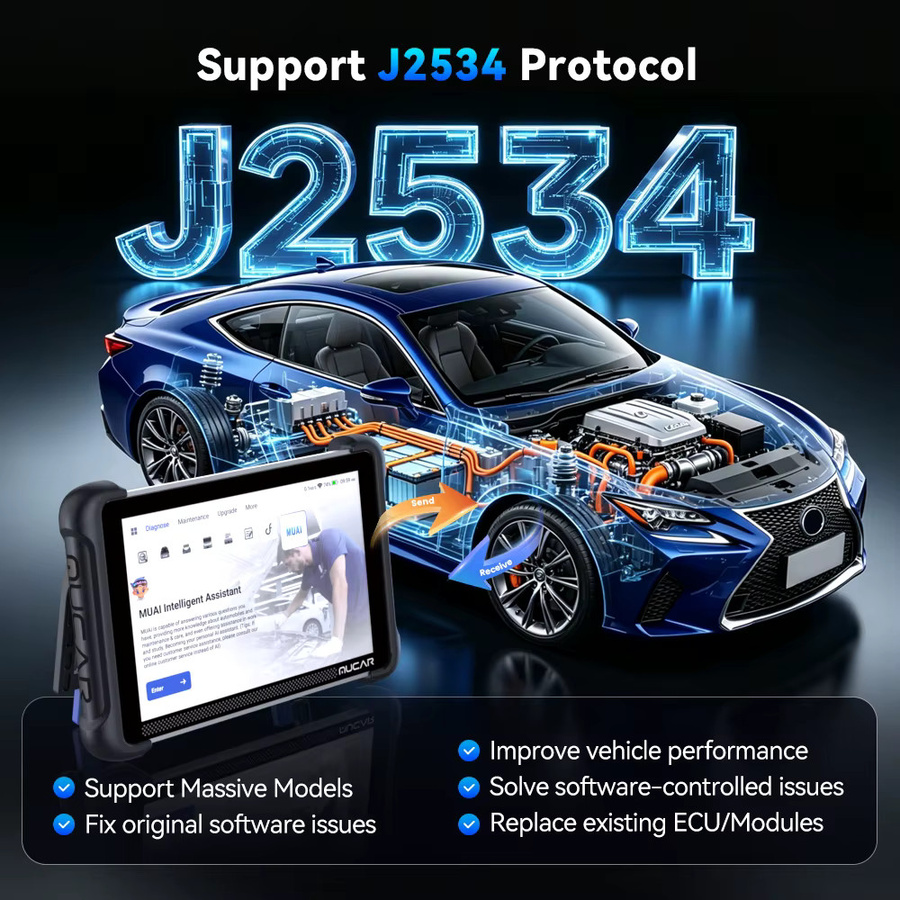MUCAR 892BT PRO AI Schlüsselprogrammierer TKEY 101 Topologie Kfz-Diagnosegerät J2534 mit bidirektionalem Auto-OBD2-Scanner und ECU-Codierung in Schwarz - Bild 5