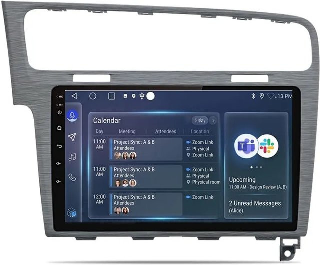 Junsun Autoradio für VW Golf 7 (2013 bis 2017) in Grau mit GPS, Bluetooth und Wi-Fi - Bild 1