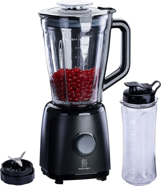Stanley Rogers Standmixer in Schwarz mit Glasbehälter, 600W, 1,5l - Bild 1