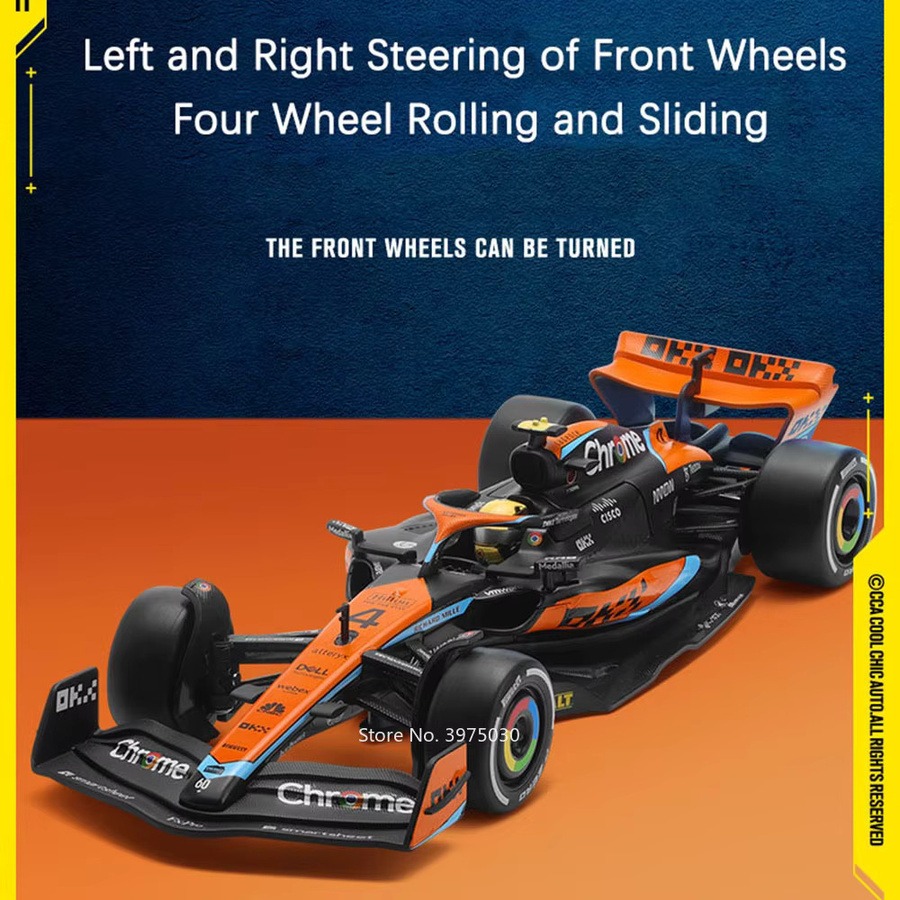 caipo McLaren MCL60 Miniatur-Auto, 1:24, Metall, mit drehbaren Rädern - Bild 4