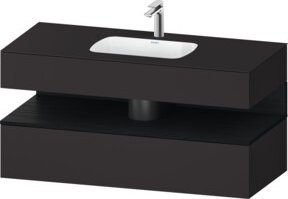 Duravit Einbauwaschtisch-Möbel-Set Qatego in Grau und Schwarz, B/T/H: 120 x 55 x 60 cm - Bild 1