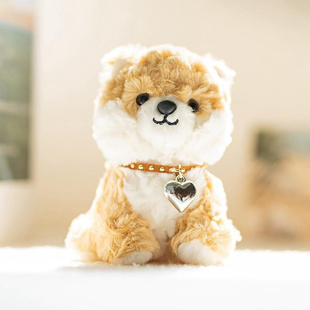 Yiran toy Mini Haustier Hund Plüschtier, Braun, 13cm - Bild 1
