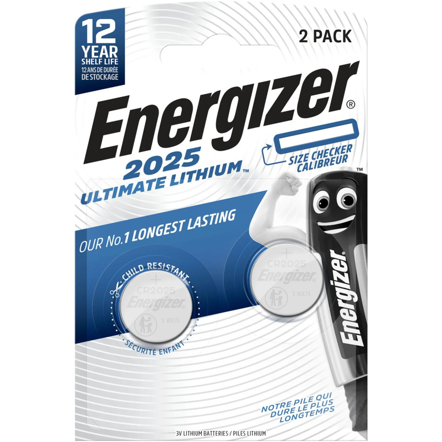 Energizer Ultimate Lithium Knopfzelle CR 2025, 2 Stück - Bild 2