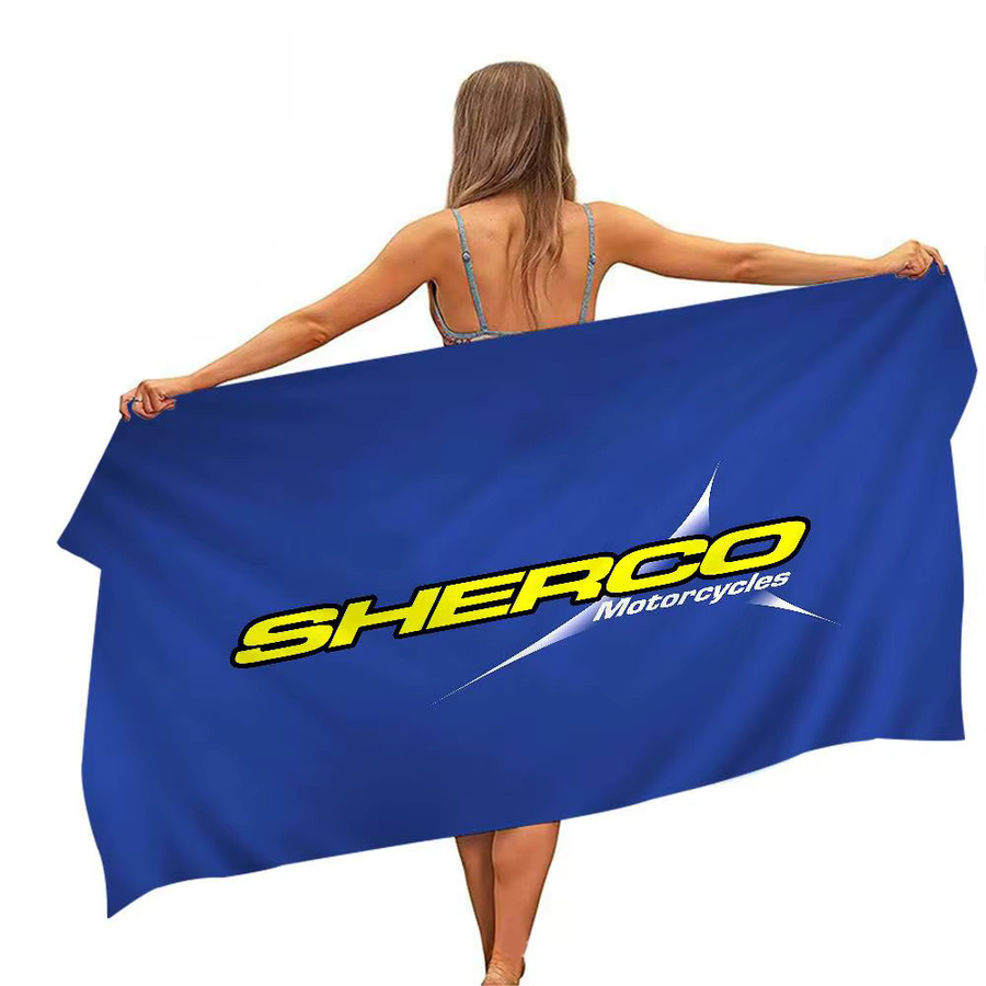 S-Sherco Logo Strandtuch für Mädchen aus Mikrofaser, schnell trocknend und sandfrei, mehrfarbig - Bild 5