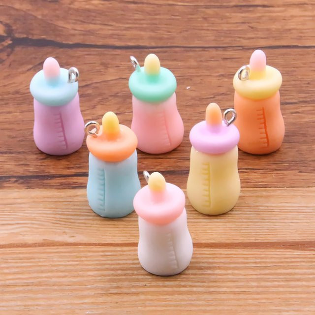 PULCHRITUDE Anhänger, Babyflasche, Harz, Bunt, 12x26 mm, Unisex - Bild 1