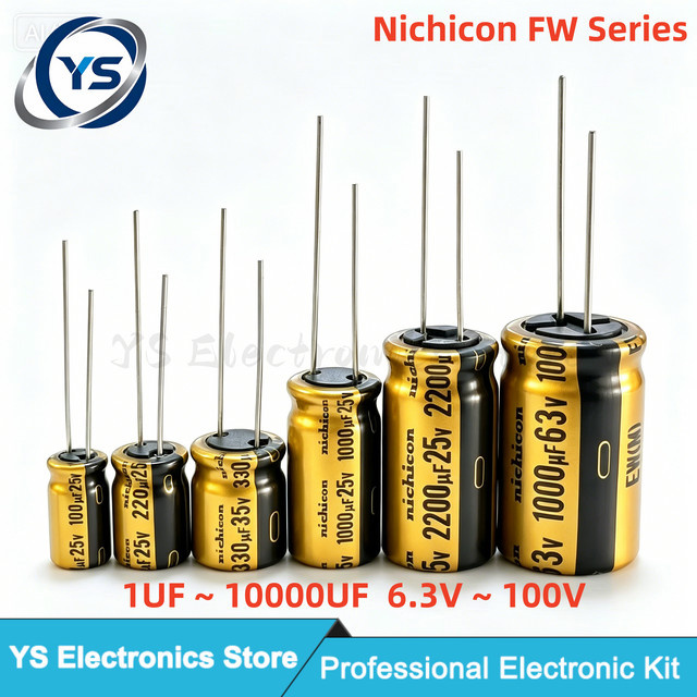 Nichicon FW Serie Audio-Kondensatoren Original in verschiedenen Spannungen und Kapazitäten - Bild 1