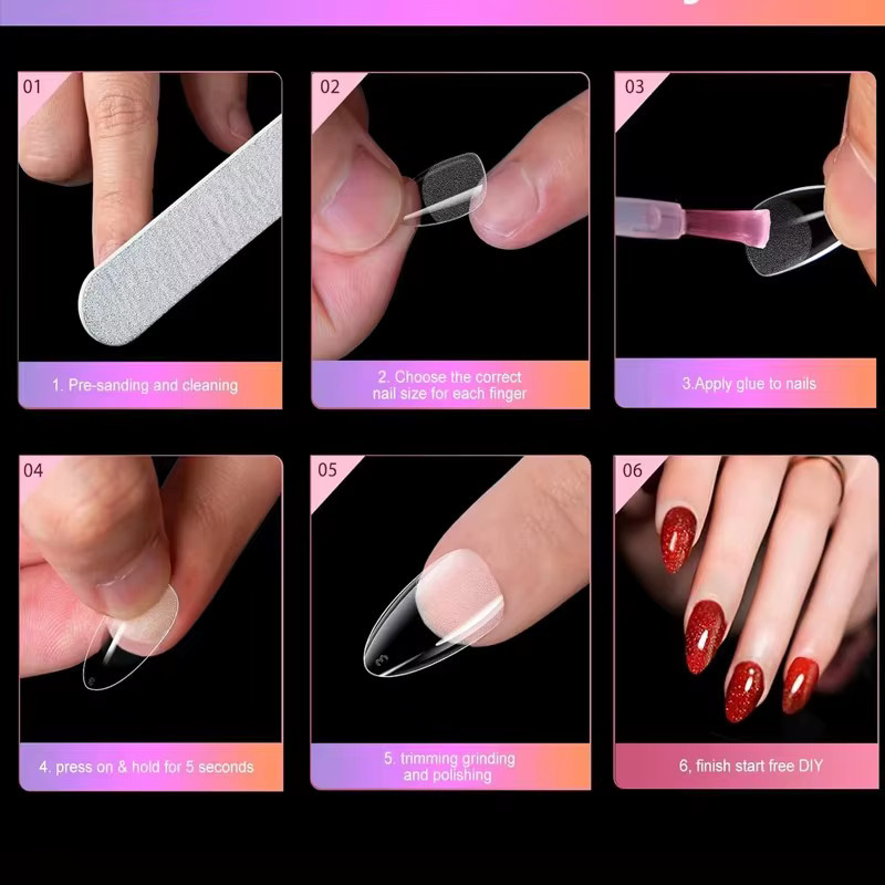 Nailpop Gelspitzen für Nägel, Acrylmaterial, 120 Stück - Bild 3