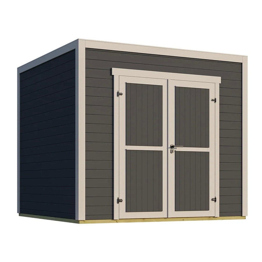 Weka Gartenhaus Batu 1,5 Flachdach aus nordischem Fichtenholz in Dark Grey, B/T: 250 x 200 cm - Bild 2