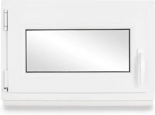 Neruli Kellerfenster 3-fach Verglasung Weiß, DIN Links, Kunststoff, B: 110 cm, H: 60 cm - Bild 1