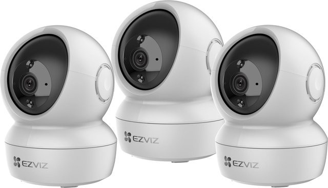EZVIZ H6C 2MP Indoor PT Kamera Multipack, Weiß, 3er-Set - Bild 1
