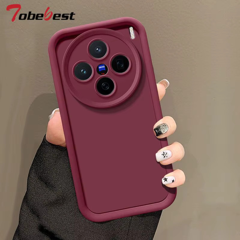 Tobebest Silikonhülle für Vivo X300 Pro in Schwarz mit Kameraobjektivschutz und Displayschutzfolie - Bild 2