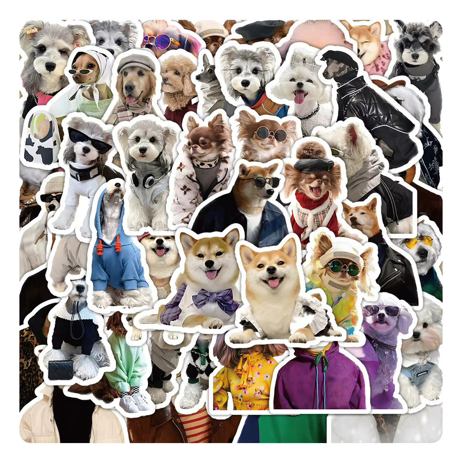 Charile Tier-Hunde-Graffiti-Aufkleber, 10/30/60 Stück, Wasserfeste Cartoon-Sticker - Bild 4