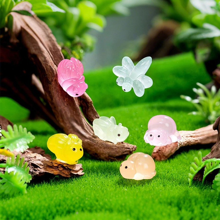 Yiran Toy Leuchtende Insektenfiguren aus Harz in Multicolour für Feengarten und Heimdeko, 10 Stück - Bild 3