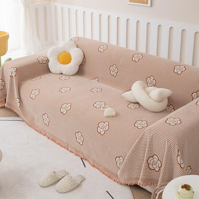 Super Six Chenille Sofabezug mit floralem Design, B/B: 180 x 130 cm - Bild 1