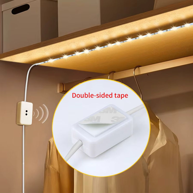 Aamasun LED-Unterschrankleuchte mit Bewegungsmelder und USB-Anschluss, Warmweiß, 1–10 m - Bild 2