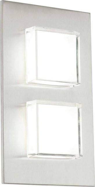 Eglo LED-Außenwandleuchte Pias aus Edelstahl in Silber mit warmweißem Licht und IP44 Schutzart - Bild 1