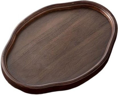 ModeMix Mehrzweck-Serviertablett aus Bambus in Grau und Braun, ovale Obstplatte für Snacks, Desserts und Käse - Bild 1