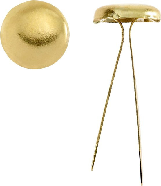 LUX-TOOLS Musterbeutelklammer aus Stahl, Farbe Gold, 19 mm, 80 Stück - Bild 1