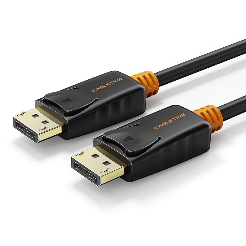 CABLETIME DisplayPort-Kabel in Schwarz für 4K 60Hz Videoübertragung an HDTV, Projektor und PC - Bild 5