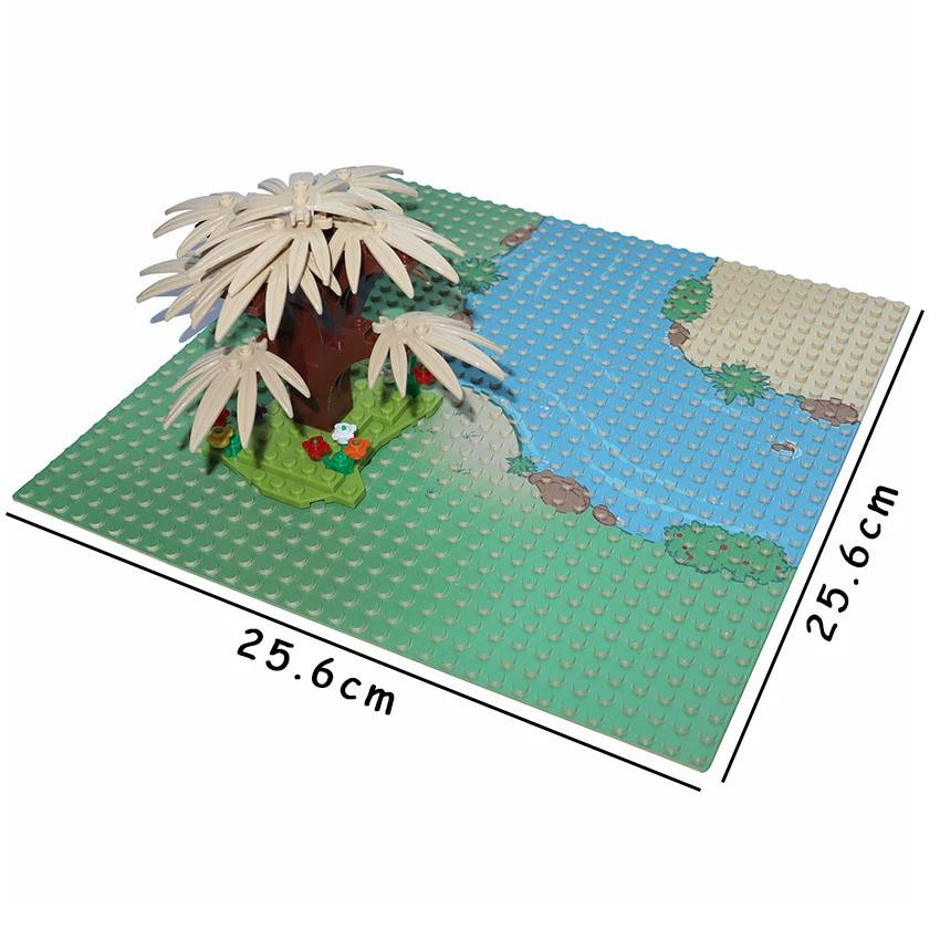 Yiran toy Bausteine Stadt Grundplatten Meeresstrand Inseln Fluss Wiesen - Bild 2